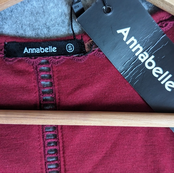 NWT Annabelle Cropped Burgundy Cardigan Small - Picture 4 of 11